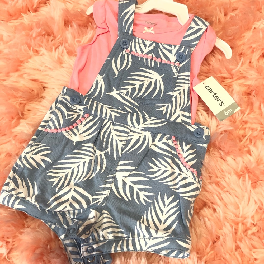 NWT Carter’s Baby Girl Overall Set 6 Months - Picture 3 of 3
